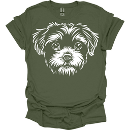 Maltipoo Line Art T Shirt Gift For Dog Lover