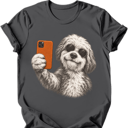Old English Sheepdog Selfie Dog T Shirt Gift For Dog Lover
