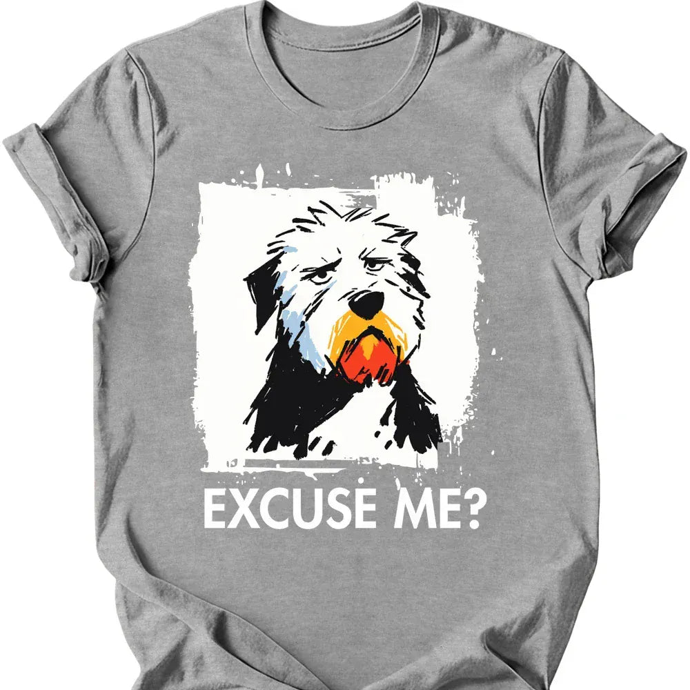 Old English Sheepdog Excuse Me Dog T Shirt Gift For Dog Lover