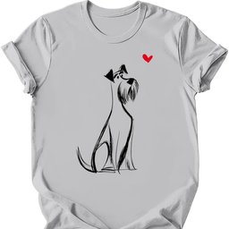 Giant Schnauzer Sketch Dog T Shirt Gift For Dog Lover