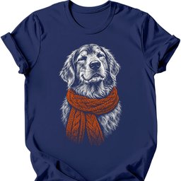Golden Retriever Winter Dog T Shirt Gift For Dog Lover