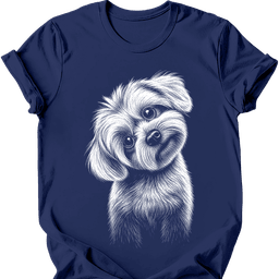 Maltese Tilted Dog T Shirt Gift For Dog Lover