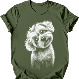 Maltese Tilted Dog T Shirt Gift For Dog Lover