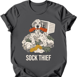 English Setter Sock Thief T Shirt Gift For Dog Lover