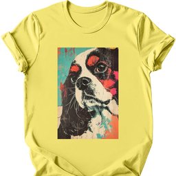 King Charles Cavalier Punk Dog T Shirt Gift For Dog Lover