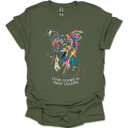 Golden Retriever Love Comes In Many Colors T Shirt Gift For Dog Lover