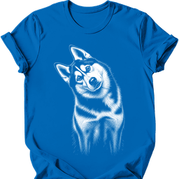 Husky Tilted Dog T Shirt Gift For Dog Lover