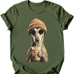 Greyhound Hipster Dog T Shirt Gift For Dog Lover