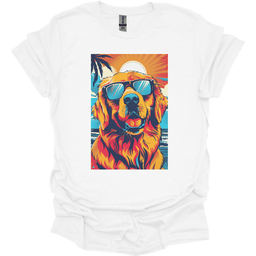 Golden Retriever Summer Dog T Shirt Gift For Dog Lover