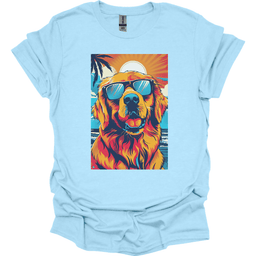 Golden Retriever Summer Dog T Shirt Gift For Dog Lover
