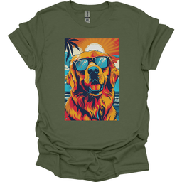 Golden Retriever Summer Dog T Shirt Gift For Dog Lover
