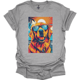 Golden Retriever Summer Dog T Shirt Gift For Dog Lover