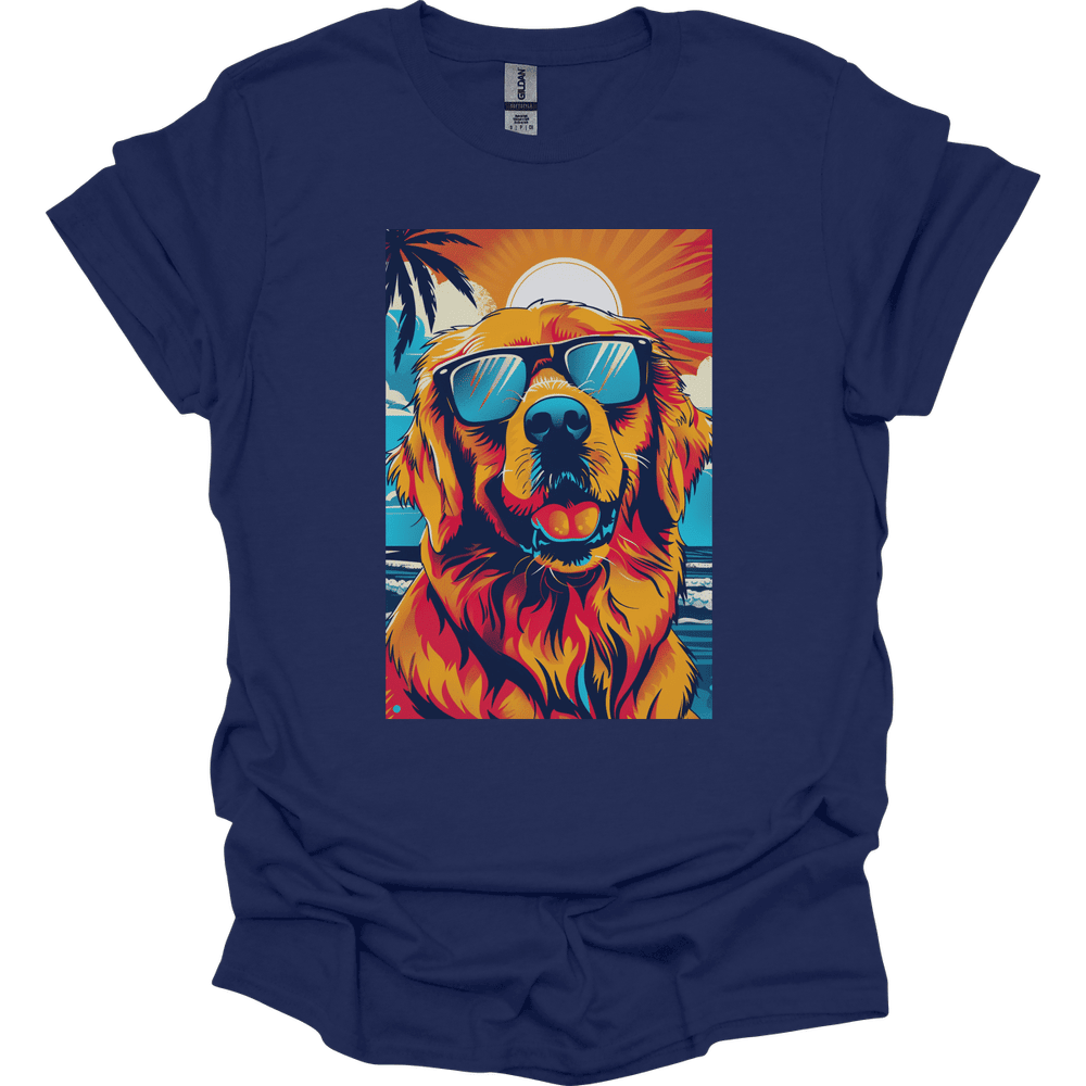 Golden Retriever Summer Dog T Shirt Gift For Dog Lover