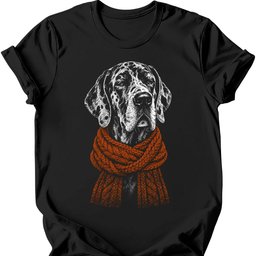 Great Dane Winter Dog T Shirt Gift For Dog Lover