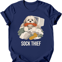 Lhasa Apso Sock Thief T Shirt Gift For Dog Lover