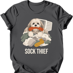 Lhasa Apso Sock Thief T Shirt Gift For Dog Lover