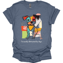Im Easily Distracted By Dogs 9 T Shirt Gift For Dog Lover
