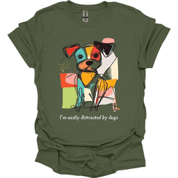 Im Easily Distracted By Dogs 9 T Shirt Gift For Dog Lover
