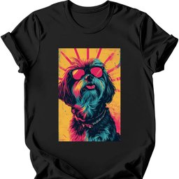 Lhasa Apso Punk Dog T Shirt Gift For Dog Lover