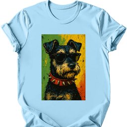 Miniature Schnauzer Punk Dog T Shirt Gift For Dog Lover