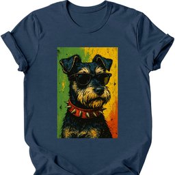 Miniature Schnauzer Punk Dog T Shirt Gift For Dog Lover