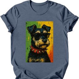 Miniature Schnauzer Punk Dog T Shirt Gift For Dog Lover