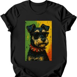 Miniature Schnauzer Punk Dog T Shirt Gift For Dog Lover