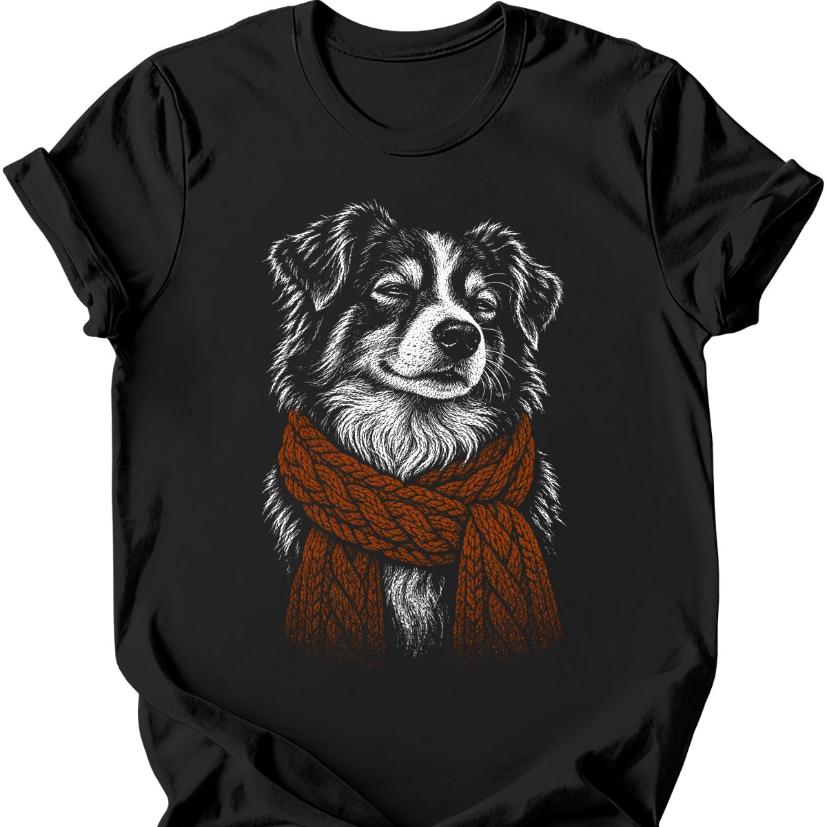 Miniature American Shepherd Winter Dog T Shirt Gift For Dog Lover