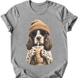 English Springer Spaniel Hipster Dog T Shirt Gift For Dog Lover