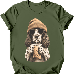 English Springer Spaniel Hipster Dog T Shirt Gift For Dog Lover