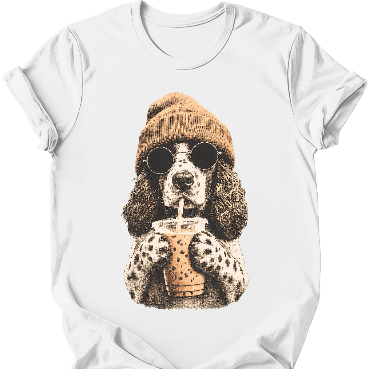 English Springer Spaniel Hipster Dog T Shirt Gift For Dog Lover