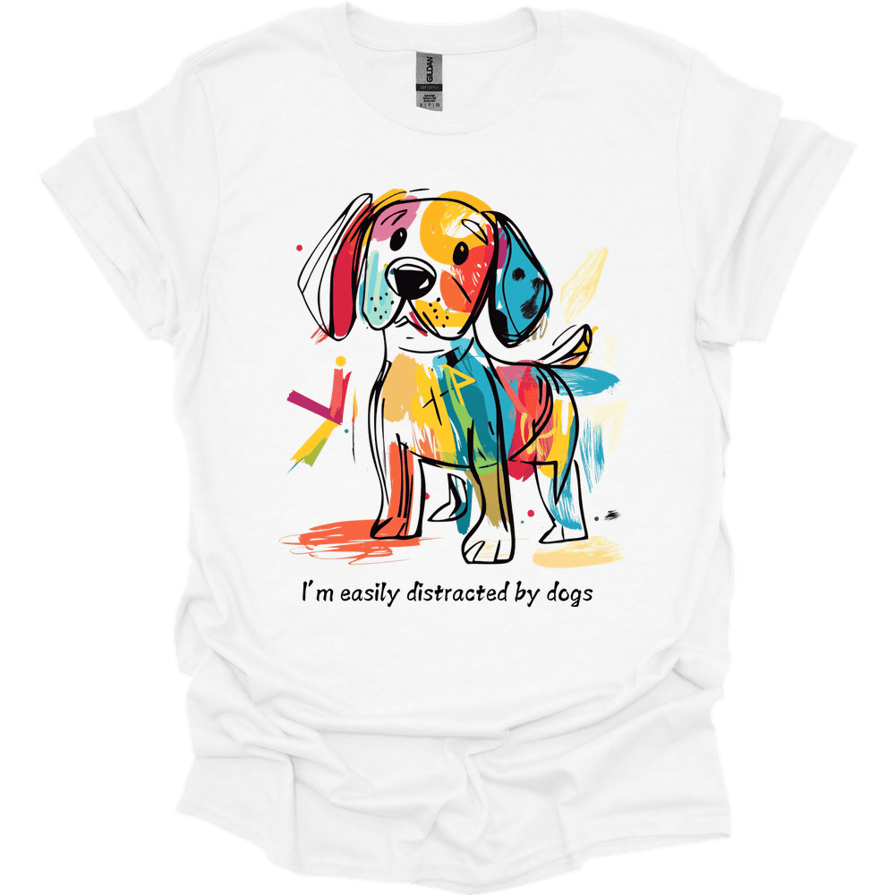 Im Easily Distracted By Dogs 1 T Shirt Gift For Dog Lover