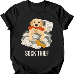 Labrador Sock Thief T Shirt Gift For Dog Lover