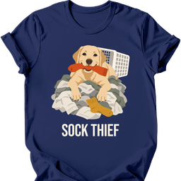 Labrador Sock Thief T Shirt Gift For Dog Lover