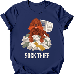 Irish Setter Sock Thief T Shirt Gift For Dog Lover