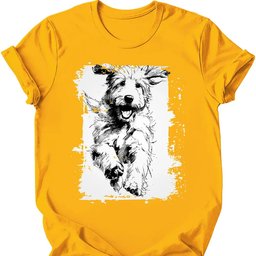 Goldendoodle Running Dog T Shirt Gift For Dog Lover