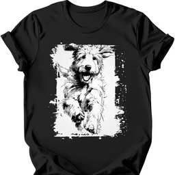 Goldendoodle Running Dog T Shirt Gift For Dog Lover