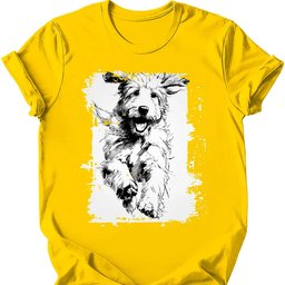 Goldendoodle Running Dog T Shirt Gift For Dog Lover