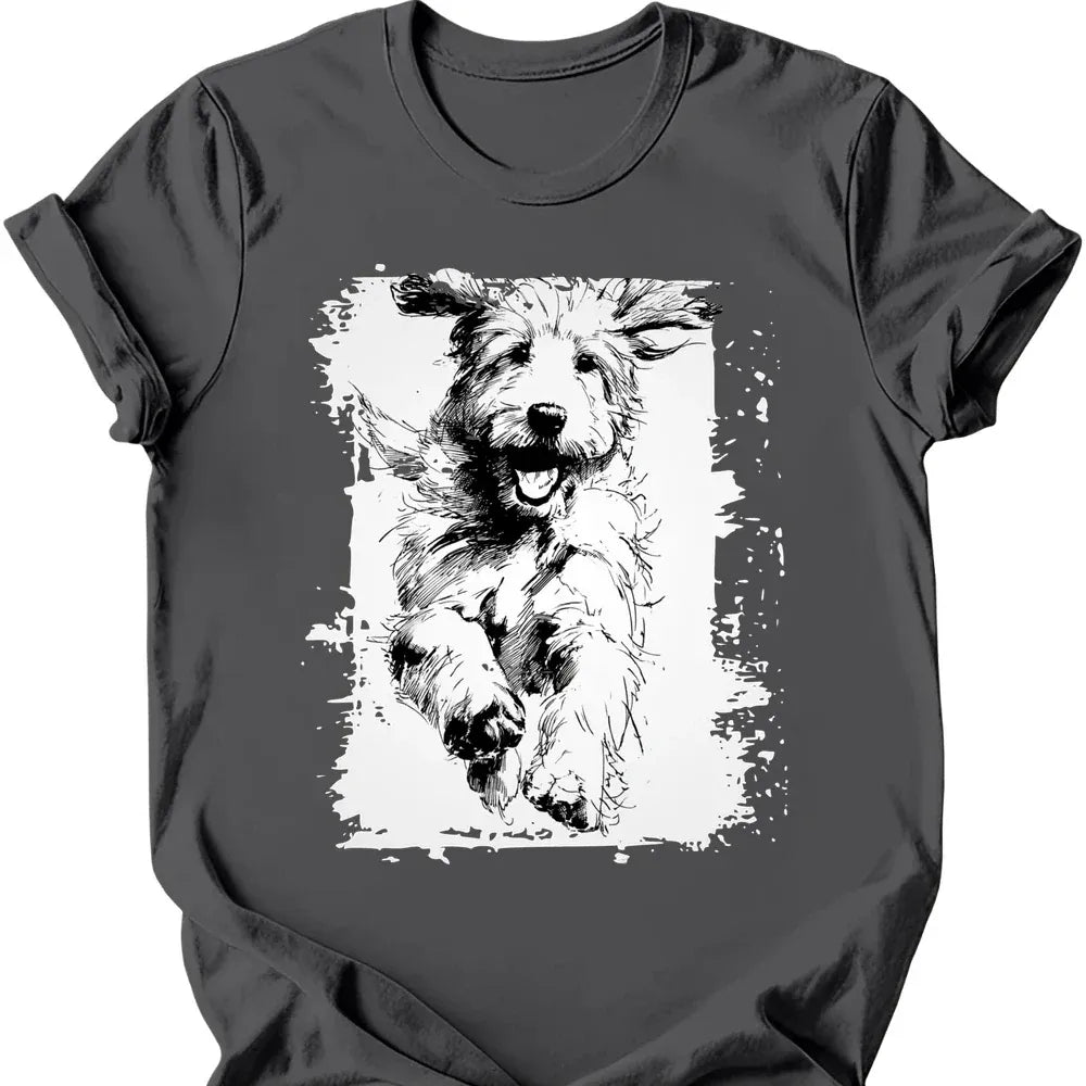 Goldendoodle Running Dog T Shirt Gift For Dog Lover