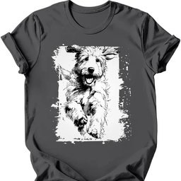 Goldendoodle Running Dog T Shirt Gift For Dog Lover