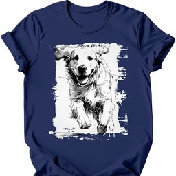Golden Retriever Running Dog T Shirt Gift For Dog Lover