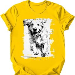 Golden Retriever Running Dog T Shirt Gift For Dog Lover