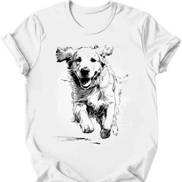 Golden Retriever Running Dog T Shirt Gift For Dog Lover