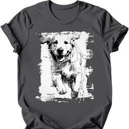 Golden Retriever Running Dog T Shirt Gift For Dog Lover