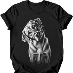 Labrador Tilted Dog T Shirt Gift For Dog Lover