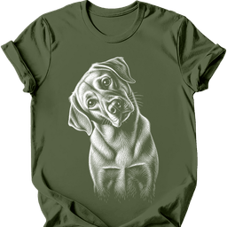 Labrador Tilted Dog T Shirt Gift For Dog Lover