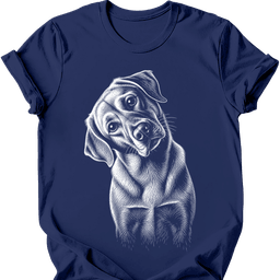 Labrador Tilted Dog T Shirt Gift For Dog Lover