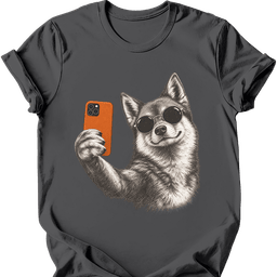 Finnish Spitz Selfie Dog T Shirt Gift For Dog Lover