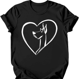 Great Dane Heart Dog T Shirt Gift For Dog Lover