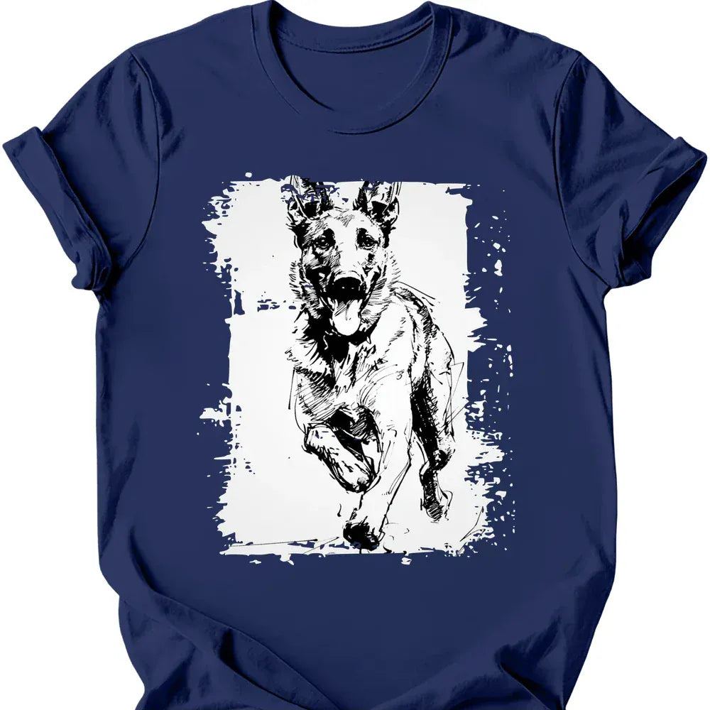 Dutch Shepherd Running Dog T Shirt Gift For Dog Lover